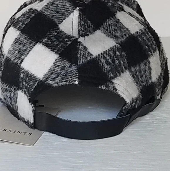 All Saints Flannel Check Baseball Cap - Picture 8 of 11